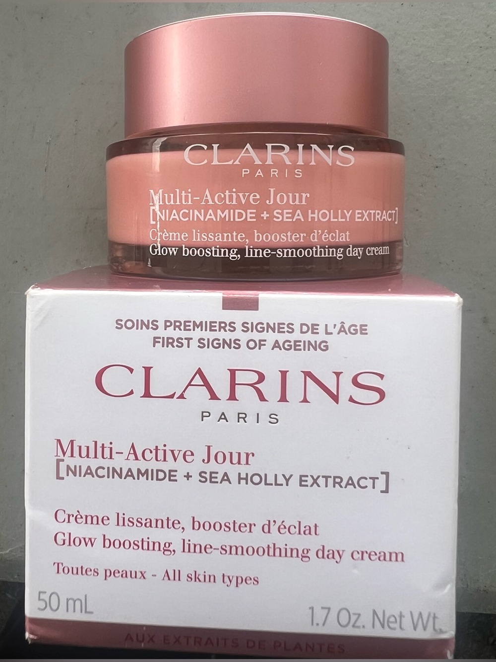 Clarins Multi-Active Jour Day Cream - Rose Pink Jar new with box !